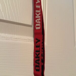 Red and black Oakley lanyard